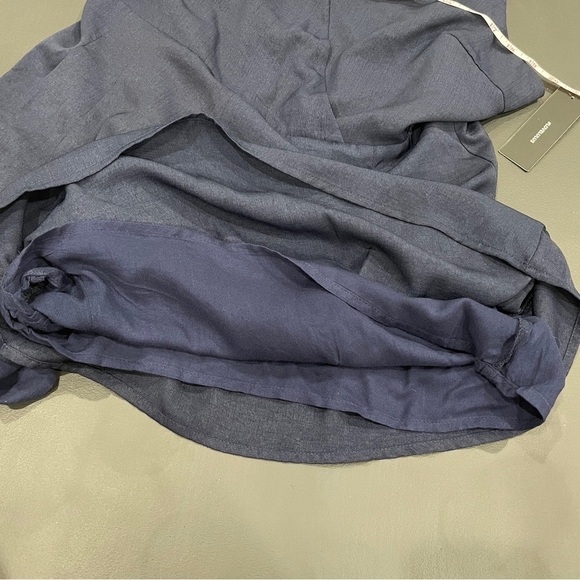 NWT Lulus Navy Blue Pleated Romper - Picture 9 of 14